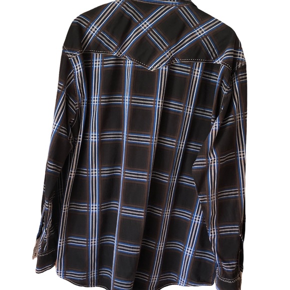 COWBOY COLLECTION Western Men’s Plaid Long Sleeve Shirt Size XXL Cotton … - Picture 3 of 13